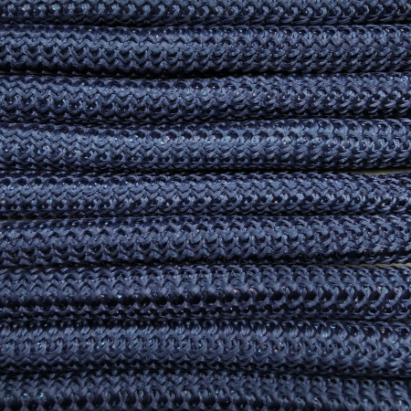 Шнур плетеный с сердечником, около 10мм, полиэстер, тёмно-синий, 90 см, 1 шт.