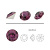 Ювелирный кристалл Swarovski, Шатон (#1088), pp24 (3.1мм), аметист, с фольгой, 20 шт.