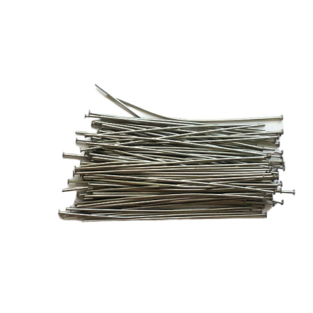 Пины со шляпкой, 45х0.64мм, базовый материал - нержавеющая сталь, без покрытия, 5 грамм