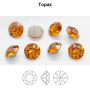 <p>Ювелирный кристалл Swarovski Fancy Stone Xirius Chaton (1088). Форма шатон (круглая), размер 4 мм (pp32). Цвет янтарный (TOPAZ), с фольгой (foiled). Оттенок может немного отличаться от фотографии. Данные стразы с выпуклым основанием подходят для использования с цапами, вклеивания в фурнитуру с чашами (выемками) для кристаллов. Производство: Австрия. Цена за 20 шт.</p>