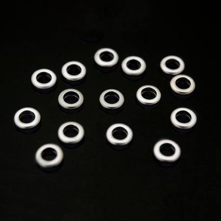 Соединительное колечко, 4мм (толщина 1мм, внутренний размер 2мм), Корея, неразъемное, базовый материал - латунь, под матовый родий, 20 шт.