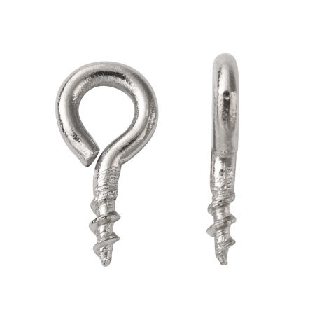 <p>Вкручивающийся держатель (штифт с резьбой) с петелькой. Общая длина около 8 мм, внешний размер петельки около 4 мм, длина штырька - около 3 мм, диаметр штырька - около 1.3 мм. Штифт выполнен из нержавеющей стали марки 304 (не темнеет, не облезает). Оттенок может отличаться от фотографии и в разных поставках. Отлично подходит для полупросверленных бусин, изделий из полимерной глины, керамики, дерева. Цена за упаковку 3 грамма (около 39 штук, фасуются без проверки на дефекты).</p>