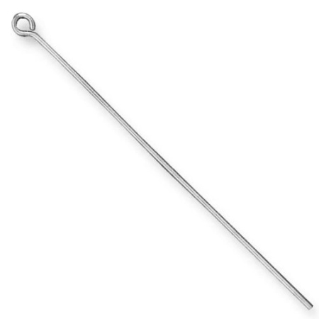 Пины с ушком, 55х0.723мм, TierraCast, базовый материал - латунь, никелированные, 20 шт.