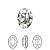 Ювелирный кристалл Swarovski, Овал (#4120), 14х10мм, кристально-прозрачный, с фольгой, 1 шт.