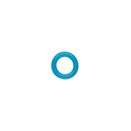 Колечко силиконовое, 10х2.0мм, сине-голубое, базовый материал - силикон, без покрытия, 20 шт.