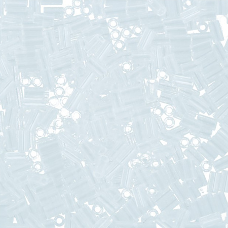 Бисер TOHO Bugle, размер 3мм, цвет #1 (Прозрачный, хрусталь), 10 грамм