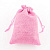 Мешочек из джутовой мешковины с добавлением синтетических волокон, 14х10см, розового цвета, 5 шт.