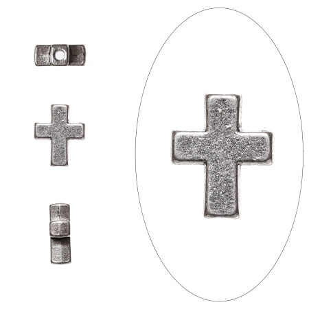 <p>
Объемная металлическая бусина - крест. Отлично подходит для браслетов и сережек. Стиль тибетское серебро. Диаметр отверстия около 1.8 мм. Оттенок может отличаться от фотографии и в разных поставках. Цена за 10 шт.
</p>
<p>Внимание: на бусинах возможны неровности, щербинки, пятнышки.</p>