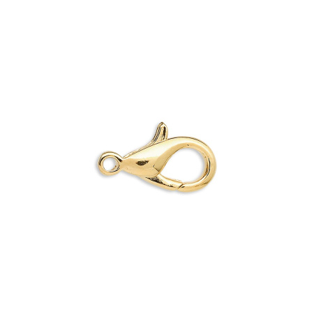 Застежка, 17х9мм, карабин, базовый материал - латунь, позолоченный, 1 шт.