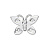 Декоративный элемент, 25х18мм, бабочка, базовый материал - сталь, посеребренная, 1 шт.