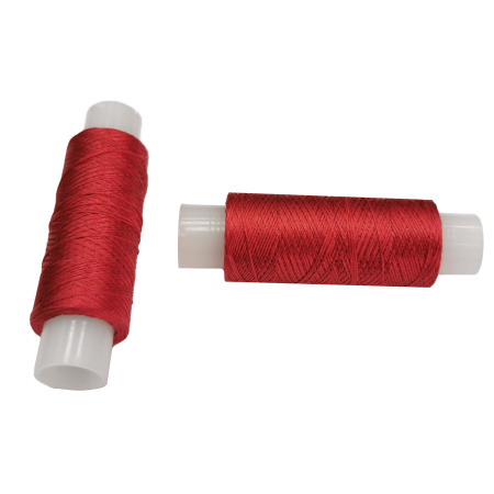 Нить шелковая, Моснитки 33С, цвет №025 (цвет красный), катушка 100 метров УЦЕНКА