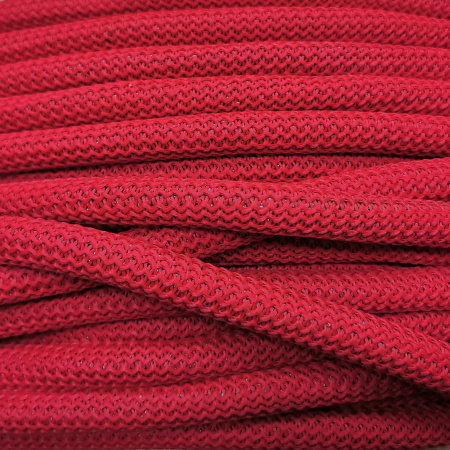 Шнур плетеный с сердечником, около 10мм, полиэстер, красный, 90 см, 1 шт.