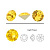Ювелирный кристалл Swarovski, Шатон (#1088), pp32 (4мм), желтый, с фольгой, 20 шт.