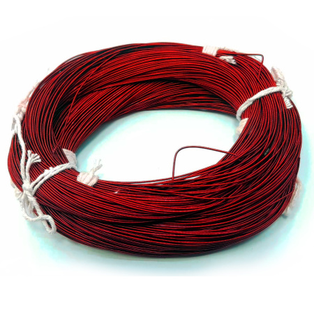 Канитель, 1.1мм, Индия, жесткая, гладкая, цвет красный, 10 грамм