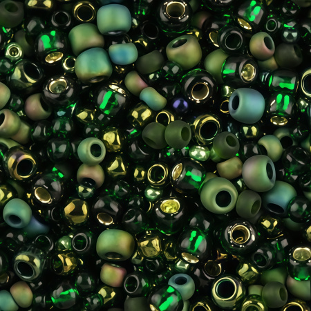 Бисер TOHO Mix, цвет #3209 (Темно-зеленый), 10 грамм