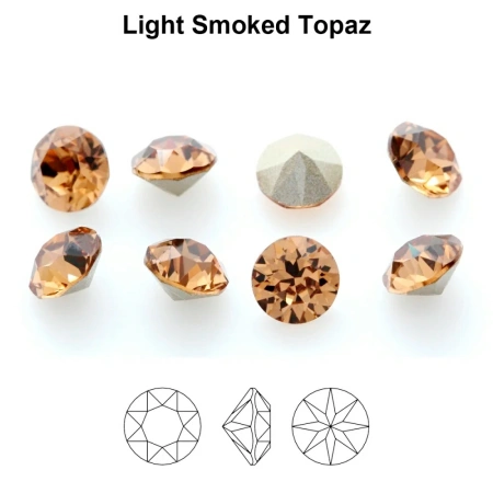 Ювелирный кристалл Swarovski, Шатон (#1088), pp18 (2.5мм), светло-коричневый, с фольгой, 50 шт.