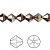 Бусина Swarovski, 8мм, Биконус (#5328), коричневый с AB (цвет 220AB), 1 шт.