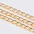 Цепочка отрезная (без замка), 4х2.5-3мм, витая, базовый материал - железо, золотистого цвета, 2 метра
