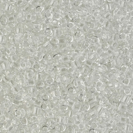 Бисер TOHO круглый, размер 15/0, цвет #1 (Прозрачный, хрусталь), 10 грамм
