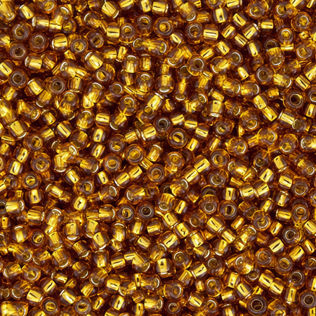 Бисер TOHO круглый, размер 15/0, цвет #22C (Внутреннее серебрение, топаз), 10 грамм