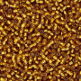<p>Японский бисер TOHO Round (круглый Тохо), размер 15/0 (1.5 мм). Прозрачный янтарный бисер с серебристой сердцевиной (Silver-Lined Lt Topaz). 
Цена за 10 грамм (около 2 400 бисеринок).</p>