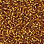 <p>Японский бисер TOHO Round (круглый Тохо), размер 15/0 (1.5 мм). Прозрачный янтарный бисер с серебристой сердцевиной (Silver-Lined Lt Topaz). 
Цена за 10 грамм (около 2 400 бисеринок).</p>