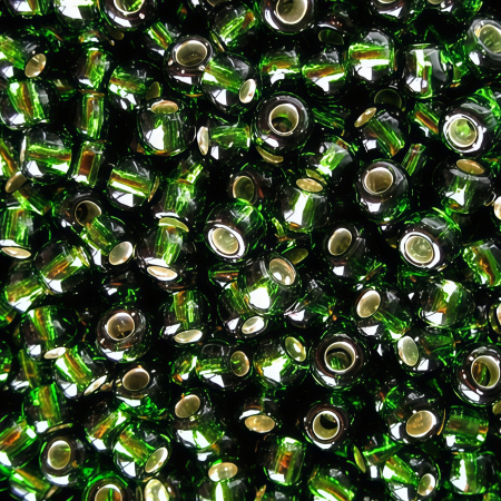 Бисер TOHO круглый, размер 11/0, цвет #37 (Внутреннее серебрение, оливин), 10 грамм