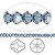 Бусина Swarovski, 3мм, Биконус (#5328), джинсово-синий (цвет 266), 10 шт.