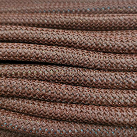 Шнур плетеный с сердечником, около 10мм, полиэстер, коричневый, 80 см, 1 шт.