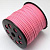 Шнур из искусственной замши, около 3х1.5мм, плоский, клубнично-розовый, 5 метров