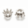 <p>Небольшая эффектная бусина корона с покрытием под родий. Размер отверстия с одной стороны около 7 мм, с другой - около 5 мм. Инкрустация черными стразами в технике паве. Оттенок может отличаться от фотографии и в разных поставках. Цена за 2 шт.</p><p>ВНИМАНИЕ: на покрытии возможны небольшие неровности; фианиты могут быть вклеены не очень ровно.</p>