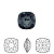 Ювелирный кристалл Swarovski, Квадрат (#4470), 10мм, графит, с фольгой, 1 шт.