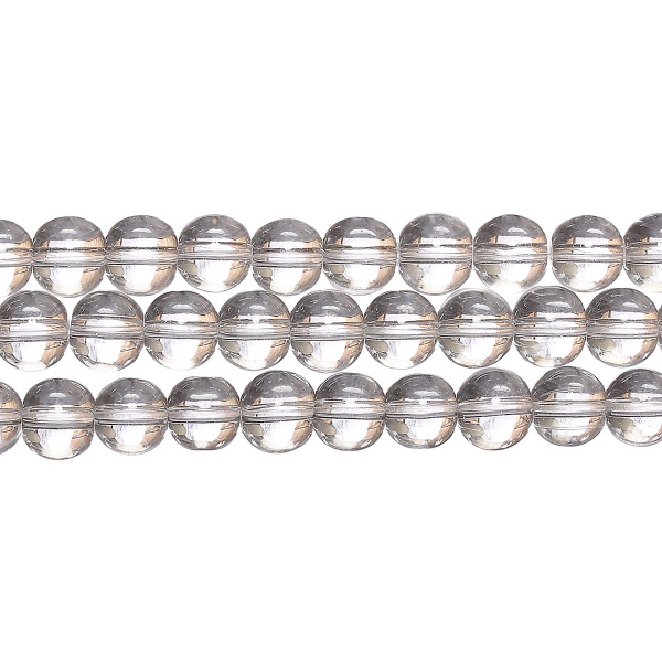 <p>Стеклянные бусины - гладкие шарики, цвет прозрачный белый. В низке около 40 бусин. Бусины могут незначительно отличаться по размеру и форме. Оттенок может немного отличаться от представленного на фото. Цена за низку, низки формируются без проверки каждой бусины на дефекты.</p>