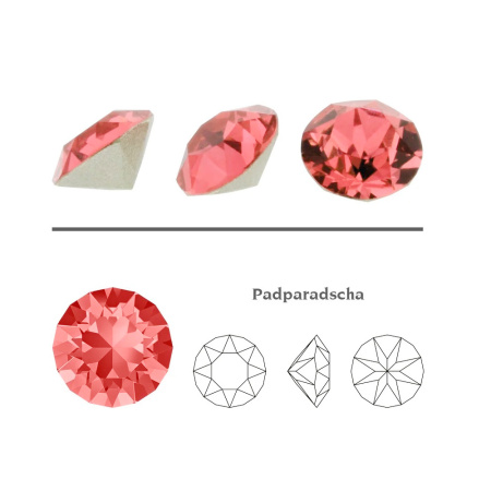 Ювелирный кристалл Swarovski, Шатон (#1088), pp32 (4мм), розово-оранжевый, с фольгой, 20 шт.