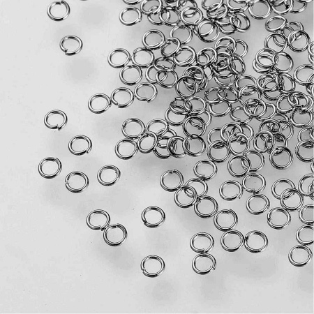 Соединительное колечко, 2.6мм (толщина 0.4мм, внутренний размер 1.8мм), базовый материал - нержавеющая сталь, платиновое покрытие, 1 грамм