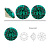 Ювелирный кристалл Swarovski, Шатон (#1088), pp32 (4мм), изумрудный, с фольгой, 20 шт.