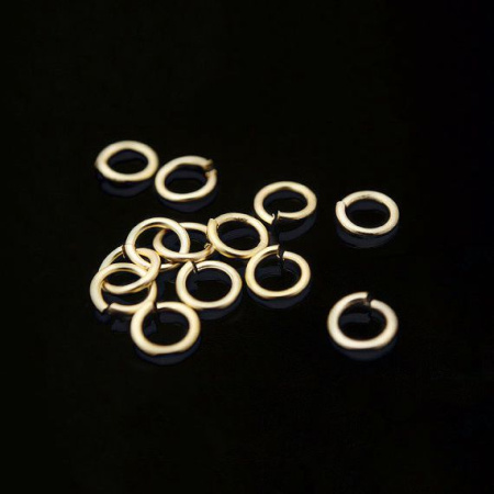 Соединительное колечко, 4.5мм (толщина 0.75мм, внутренний размер 3мм), Корея, базовый материал - сталь, матовое позолоченное, 1 грамм