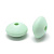 Бусина силиконовая, 12х7мм, диск, мятный, 10 шт.