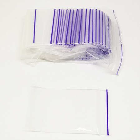 Пакетики zip-lock (грипперы), 4х6см, 50 мкм, прозрачные, 100 шт.