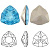 Ювелирный кристалл Swarovski, Триллиант (#4706), 7мм, аквамарин, с фольгой, 2 шт.