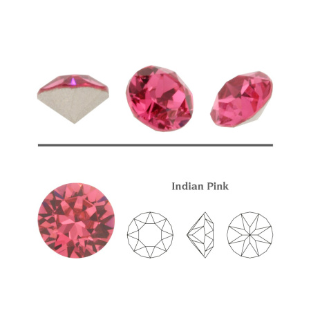 Ювелирный кристалл Swarovski, Шатон (#1088), pp32 (4мм), индийский розовый, с фольгой, 10 шт.