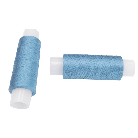 Нить шелковая, Моснитки 33С, цвет №076 (цвет голубой), катушка 100 метров