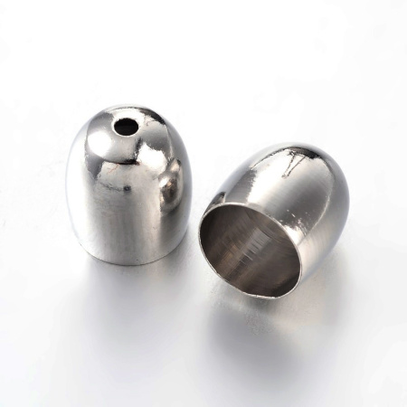 Цилиндр, 8х8мм (внутренний размер 7мм), гладкий, базовый материал - латунь, стального цвета, 1 шт.