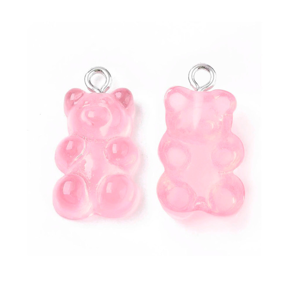 <p>
Милая акриловая подвеска мармеладный мишка (медвежуйка). Цвет розовый (баблгам). Оттенок может отличаться от фотографии. Размер мишки примерно 17*11*6.5 мм, высота подвески вместе с металлической петелькой - около 21 мм. Цена за 1 подвеску.
</p>