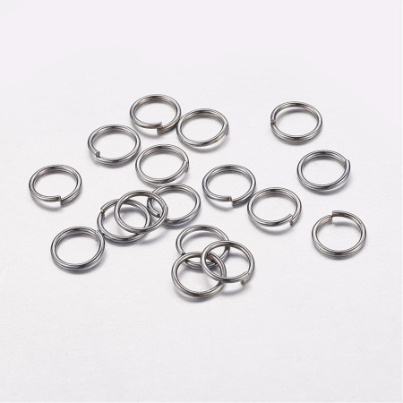 Соединительное колечко, 6мм (толщина 0.7мм, внутренний размер 4.6мм), базовый материал - железо, вороненая сталь, 10 грамм