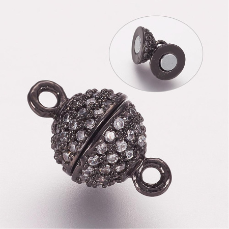 <p>Фурнитура для бижутерии Милано класса люкс (MILANO LUX). Качественный компонент для бижутерии - эффектный магнитный замок-шарик для браслета или колье. Инкрустация фианитами в технике паве. Форма и оттенок замочка могут немного отличаться от фотографии. Цена за 1 шт.</p>