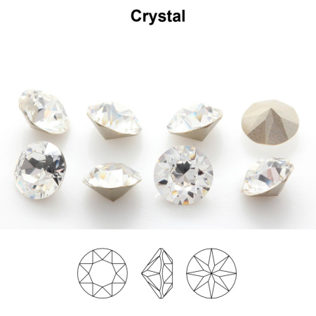 Ювелирный кристалл Swarovski, Шатон (#1088), pp18 (2.5мм), кристально-прозрачный, с фольгой, 10 шт.