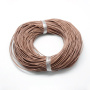 <p>Шнур из натуральной спрессованной кожи, окрашенный в светло-кофейный (бежевый) цвет. Толщина шнура может немного отличаться от заявленной. Оттенок может отличаться от фотографии и в разных поставках. По возможности, продается цельным куском, однако, может поставляться несколькими отрезами. Цена за 2 метра.</p>