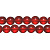 Бусины стеклянные, 12мм, красные, 28 шт., низка