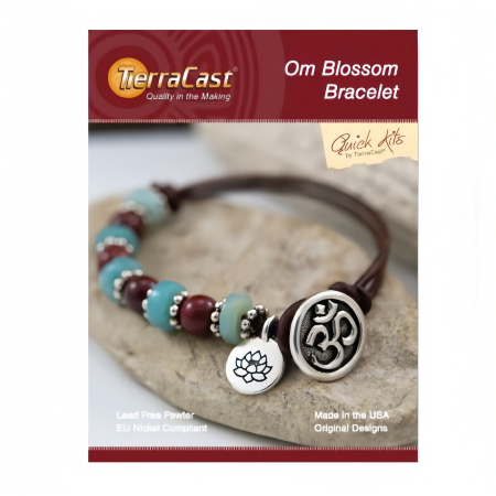 Набор для сборки украшения, 152-203мм, TierraCast, браслет Om Blossom, посеребренный